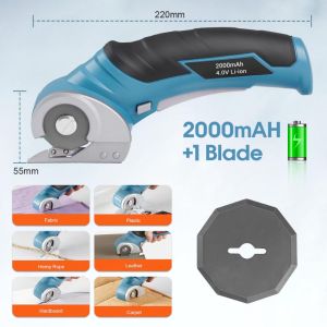 Cordless Electric Round Scissors Portable Fabric Sewing Machine Curtains Cutting Carpet 3000mah 电动剪刀