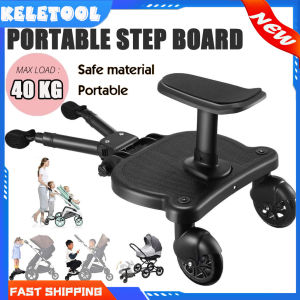 Stroller Board Children with Detachable Seat 2in1 Sit and Stand Stroller Glider Board Stroller Standing Board for Most Strollers