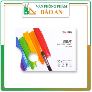 Bảng pallette pha màu bằng giấy chuyên dụng Deli Khổ A4 30 tơ` 1 quyển phù hợp vẽ ngoài trời lên màu chuẩn xác --