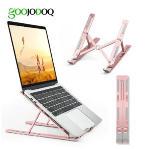 GOOJODOQ Laptop Stand Adjustable Aluminum Laptop Notebook Stand Tablet Stand Foldable Portable Desktop Holder for MacBook