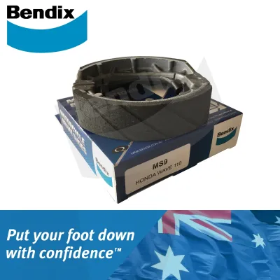 Bendix Motorcycle Brake Shoe Rear for Honda C100 Dream XRM 110/125 Wave 110 Wave 100R Wave Alpha 110 Dash 110 Wave 125 RS 125 DS 125 OR 125 DSX 125 C70 Bravo