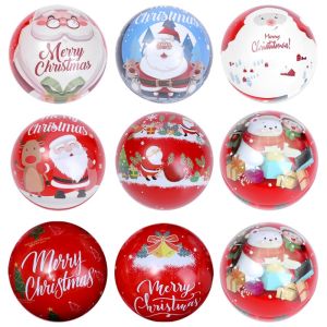 Christmas Round Tinplate Candy Ball Box Creative Christmas Tree Pendant Detachable Candy Gift Box Home Holiday Decoration Christmas Gifts