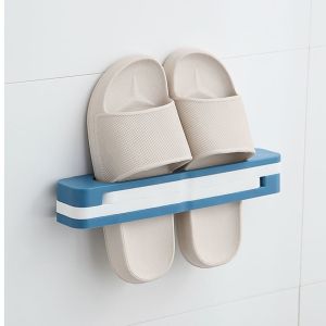 ชั้นวางรองเท้า ชั้นวางฝาหม้อ ตะขอแขวน ราวแขวนผ้า ชั้นวางอเนกประสงค์แบบติดผนัง (สินค้าพร้อมส่ง )