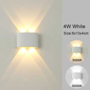 Modern Style Indoor outdoor Wall Lamp IP65 LED Wall Light Aluminum  Waterproof Up Down Corridor Lights for Home Stairs Bedroom Bedside Bathroom Lighting Sconces Hard Wired