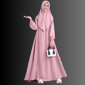 GAMIS ANAK MODEL TERBARU AMIRA SYARI KIDS Bahan CRINKLE AIRFLOW DAPAT GAMIS ANAK + HIJAB BW