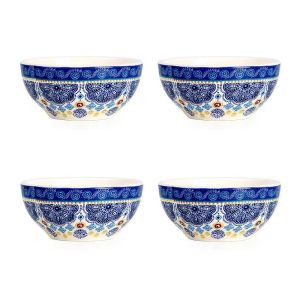 OMK American Style Underglaze Ceramic Bowl 350ML and 750ML Blue Talavera Series