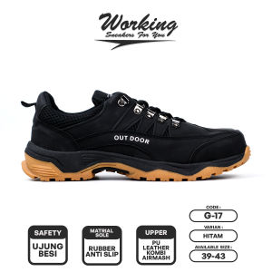 Sepatu Safety Pria Ujung Besi Hiking Proyek Outdoor Touring Working G-17