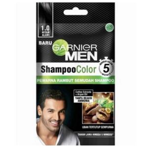 Garnier Men Shampoo Color 1 Sachet || Pewarna Rambut Pria Laki Laki || Hitam Alami || Coklat Kehitaman