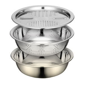 Baskom Parutan Saringan Stainless Serbaguna / 3 in 1BASKOM PARUTAN STAINLES MULTIFUNGSI