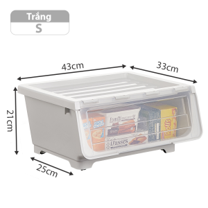 Hộp Đựng Đồ Nắp Lật Thùng Đựng Đồ Dùng Đa Năng Hộp đựng Đồ Chơi Có Thể Xếp Chồng Siêu Tiện Gọn Nắp trong suốt Có bánh xe di chuyển