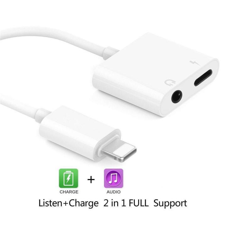 Lightning to Aux Headphone Audio Jack Charger Adapter For