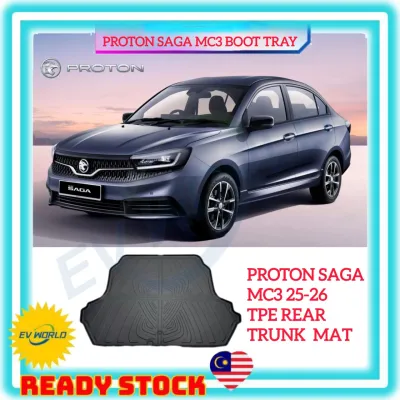 【PT83】New Proton Saga MC3 25-26 TPE Boot Mat Rear Trunk Boot Tray Back Trunk Waterproof Floor Mat