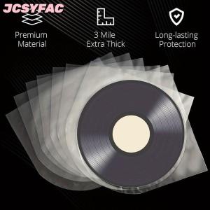 JCSYFAC 50 cái 7 10 12 inch rõ ràng Vinyl ghi lại protecter LP kỷ lục túi nhựa chống tĩnh kỷ lục bên trong tay áo bao bì túi rõ ràng Bìa