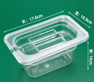PC Food Storage Container with Lid 1/6 1/9 1/3 | 100cm Food Container for Fruits Toppings & Beverage Ingredients