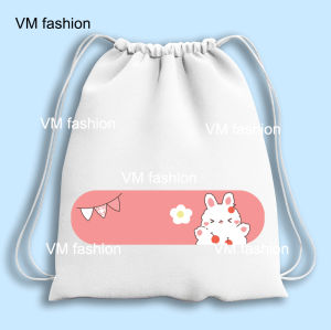 Tas Serut dan Totebag Kanvas Motif Bunny & Bear Lucu Lucu Bahan Kanvas Tebal Premium