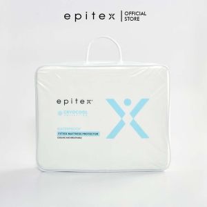Epitex Cryocool Waterproof Fitted Mattress Protector | Cooling Mattress Cover Waterproof Breathable Hypoallergenic Noiseless Dust Mite Protection