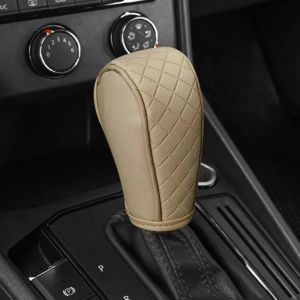 Car Shift Handle Cover Universal  PU Leather Non-Slip Wear-resistant Shift Knob Decor Protective Cover Car Interior Accessories 1pcs