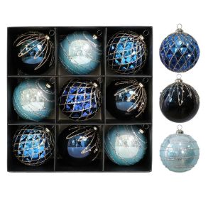 CSQ63 9Pcs Irregular-Shaped Christmas Balls Shatterproof 8cm Christmas Tree Decoration Party Decorations Decorative Christmas Spheres Home Decor