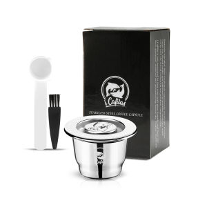 【i Cafilas】[NESC03] Reusable Refillable Coffee Capsule Filter Nescafe Espresso Stainless Steel Crema Maker Cups Pods for Nespresso InissiaLattissima Citiz&milkCreatistaExpert&MilkPixieEssenzaPhilips LOR Barista