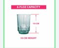 JMY TRANSPARENT DRINKING GLASS BASO #502 (SET BY 6 ). 
