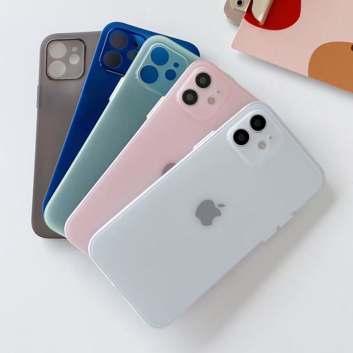 Soft Ultra Thin Matte TPU Case For iPhone X XR XS 11 12 13 Mini Pro Max  Shockproof Liquid Silicone Phone Cover