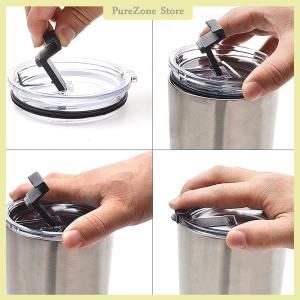 [PureZone] 1Pc Spill Resistant Lid For 20 And 30 Oz Yeti Lid Fits Tumbler And More Replacement Tumbler Spill-Proof Cup Lids Drop Shopping