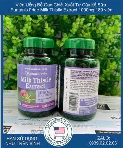 Viên uống Cao kế sữa bổ gan thải độc gan Milk Thistle Extract 1000mg