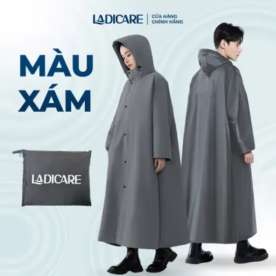 Áo Mưa Măng Tô LADICARE Vải Da Cá Chống Thấm Siêu Bền Cho Nam Nữ Đi Xe Máy