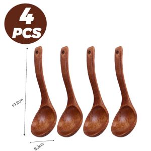 Large Wooden Spoon Ladle Cooking Utensil Natural Wood Serving Spoon Handmade Tableware Mixing Spoons Kitchen Restaurant Tools
