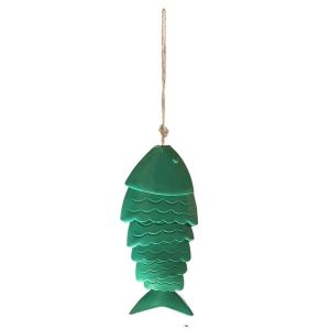 RGFV MALL Fish Tail Koi Fish Wind Chime Metal Sturdy Design Colored Koi Fish Pendant Metal Craft Colored Fish Hanging Ornaments Outdoor