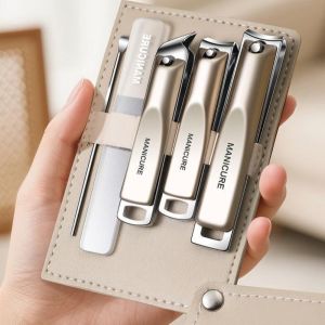 MAYIT Multifunction Manicure Pedicure Set 5-Piece Set Storage Case Nail Clippers Set Portable Professional Manicure Kit for Home Care