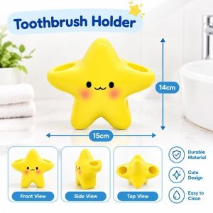 Creative Holder Star Shape Waterproof Electric Toothbrush Stand Space Saving Toothpaste Storage Rack