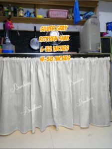 PLAIN SINK CURTAIN / KITCHEN SINK CURTAIN 32 inches