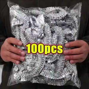 YESPERY 100Pcs Food Grade Aluminum Foil Food Cover Heat Preservation Microwave Safe Keep Meals Warm Kitchen Gadgets
