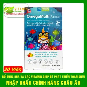 OmegaMulti Junior bổ sung Omega 3 DHA thế hệ mới dạng thạch thơm ngon không tanh hộp 30 viên | Nhập khẩu chính hãng Châu Âu