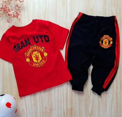 ชุดบอลเด็ก ชุดเซทเด็กผู้ชาย ชุดบอล ชุดกีฬา เสื้อ+กางเกงขายาว ไซส์ S-XXL (1ตัว)