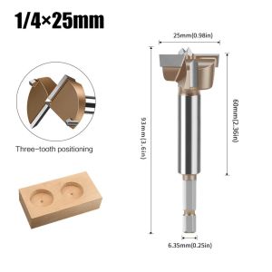 LUMIQLO Cacbua vonfram Mũi khoan Lưỡi đôi 10-25mm Mũi khoan bản lề Ba răng Máy cắt gỗ