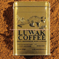Worcas Luwak Coffee 100gr Pure Wild Kopi Loewak Kemasan Kaleng Kadar Kafein Lebih Rendah. 