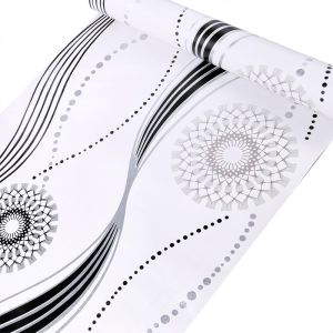 Wallpaper Dinding - Stiker Dinding PVC Cakra Bunga - Dekorasi Dinding Bunga Polkadot