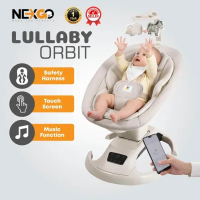 NEW Mastela Premium Swing V2 Lullaby Orbit Auto Electric Music Cradle Chair & Baby Rocker | Foldable Manual Rocker