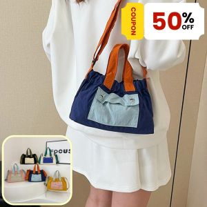 ZEFAN 【COD】กระเป๋าสะพายข้างผู้หญิง กระเป๋า Crossbody สไตล์เกาหลีความคมชัดสีริ้วรอยผ้าไนลอนเรียบทนต่อการสึกหรอกระเป๋าเนกประสงค์