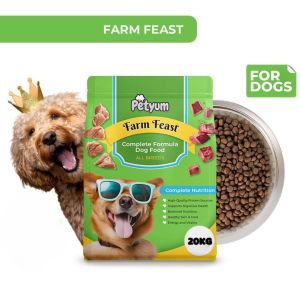 20kg Petyum All Breeds Pet Yum Dog Dogs Dry Food All Stages Adult Puppy Pet Complete Formula Nutrition