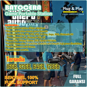 Flashdisk konsole batocera emulator portabel station plug & play full game | PS1 PS2 PSP PS3 NINTENDO SWITCH SEGA MAME GBA