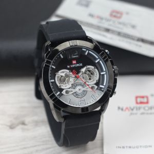 Jam tangan Pria Navfiorce NF9162MC tali rubber analog chrono aktif original