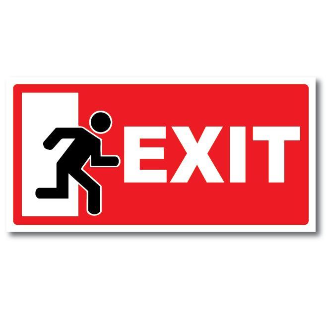 EXIT SIGN BOARD 110X220MM Lazada
