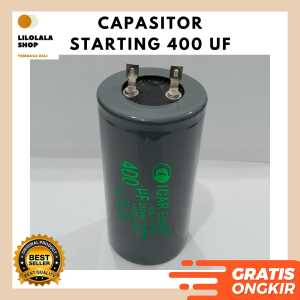 Capasitor 400 UF ICAR Ecofill Kapasitor I CAR starting bulat AC Pompa Kulkas Capacitor 250 Volt