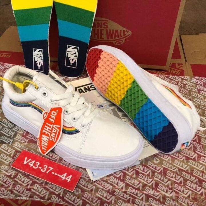 Vans old skool store yacht club rainbow