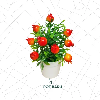 Azgalery PBP32 / Bunga Hias Plastik Tanaman Artifisial Dekorasi Rumah Cabe Hawberry Imut Hiasan / COD