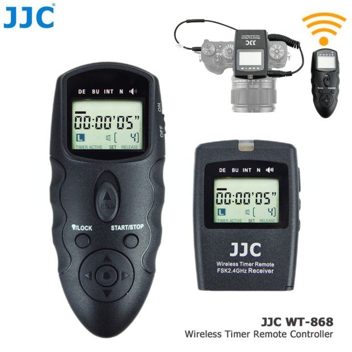 JJC RS-60E3 DSLR 100M Intervalometer 56 Channels RF Wireless Timer  Remote Control for Canon EOS R7 R6 RP Ra R M6 Mark II M5 60D 60Da 70D 77D 
