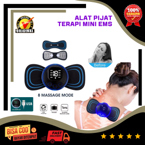 [ BISA COD ] Alat Pijat Terapi EMS Leher Punggung Belakang Mini Massager Portable Rechargeable Alat Pijit Terapi Getar Otot Syaraf Elektrik Otomatis Pengurang Rasa Sakit Patch Massage Pemijat Pinggang Kepala Tangan Badan Pegal Elektronik Tempel Kupu Kupu